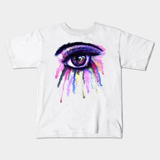 Rainbow anime eye Kids T-Shirt